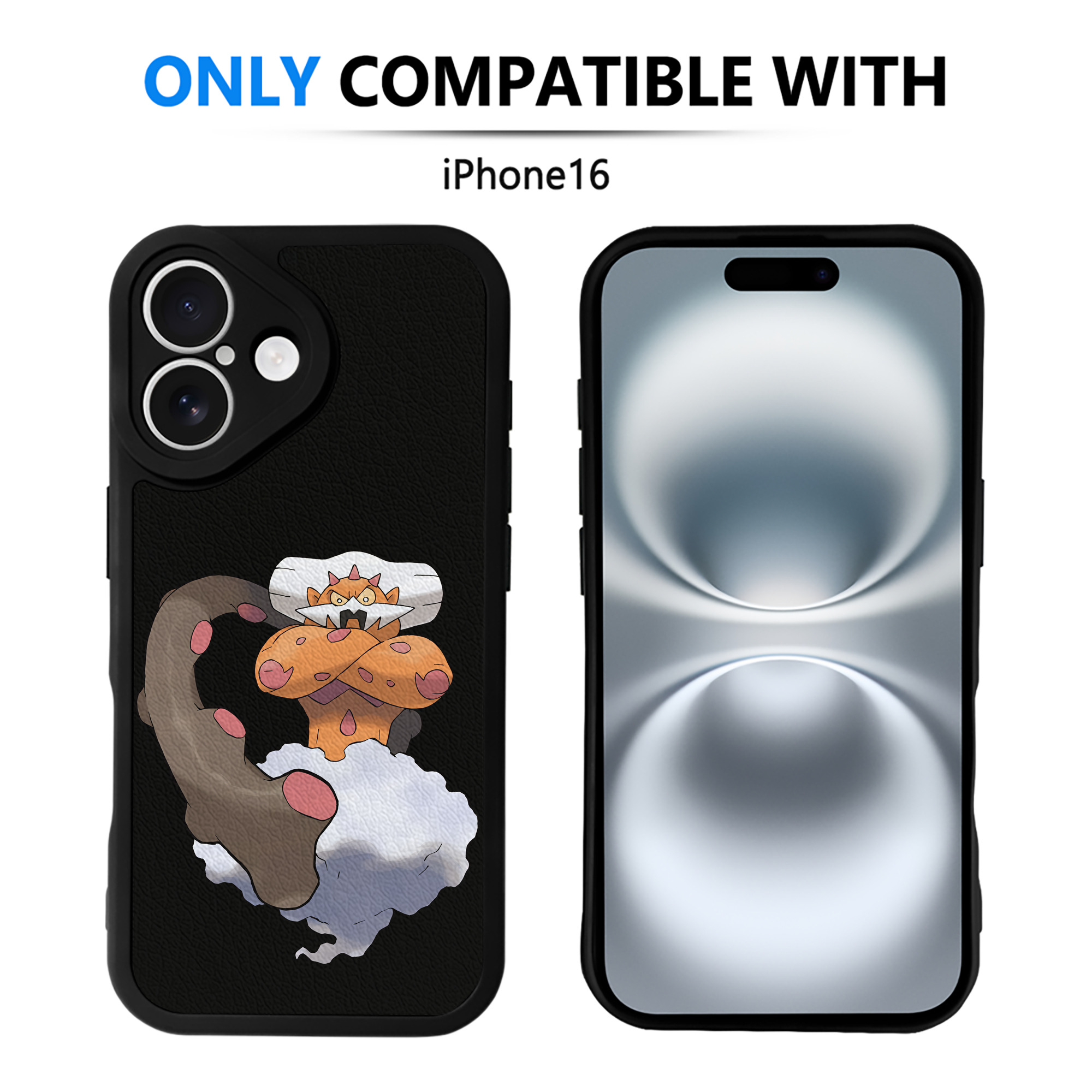 （画像用） ポケットモンスター Pokémon 【iPhone 16シリーズ対応】シリコンスマホケース（レザー調） 材質：シリコン